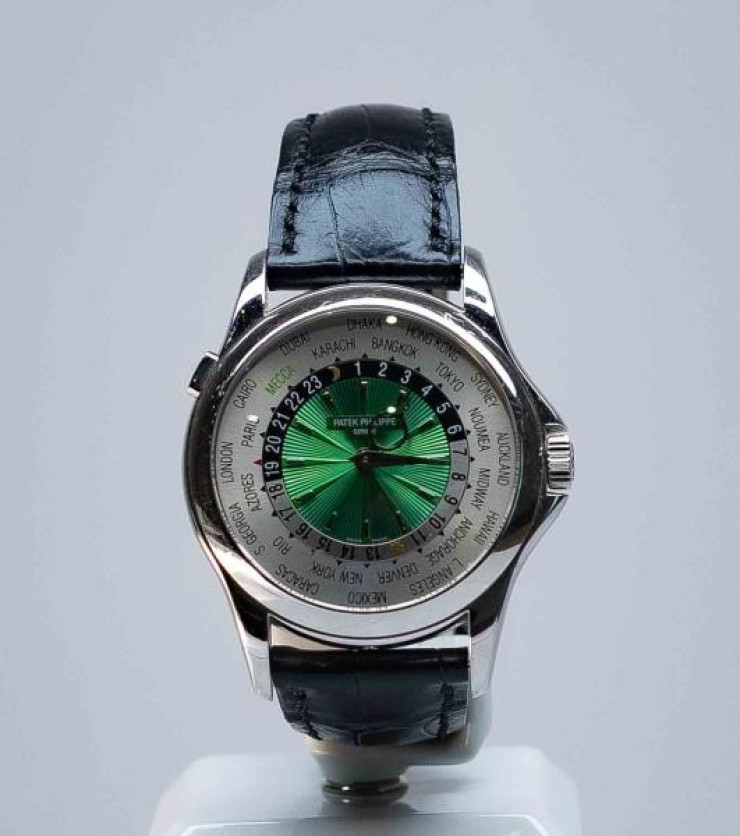 Часы Patek Philippe World time chronograph green Mecca Edition