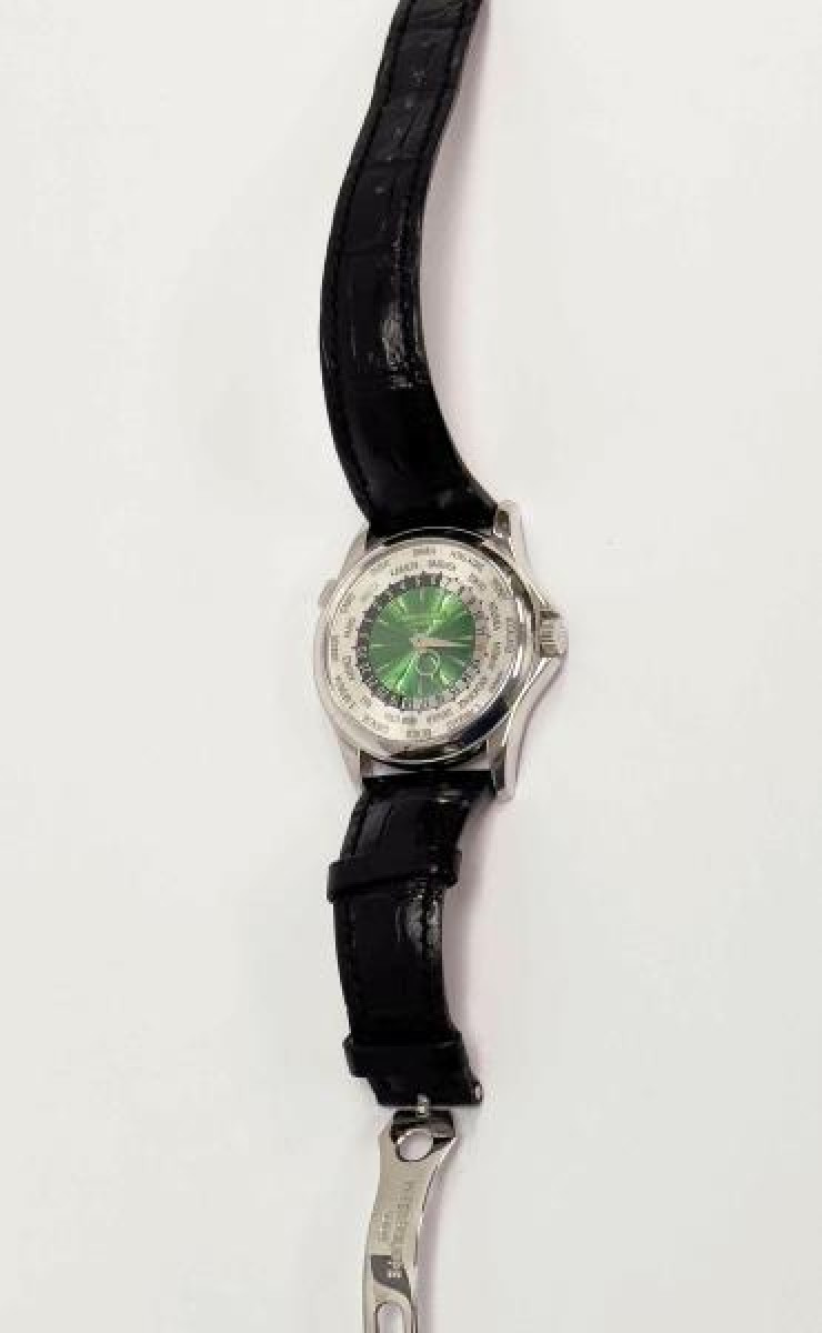 Часы Patek Philippe World time chronograph green Mecca Edition