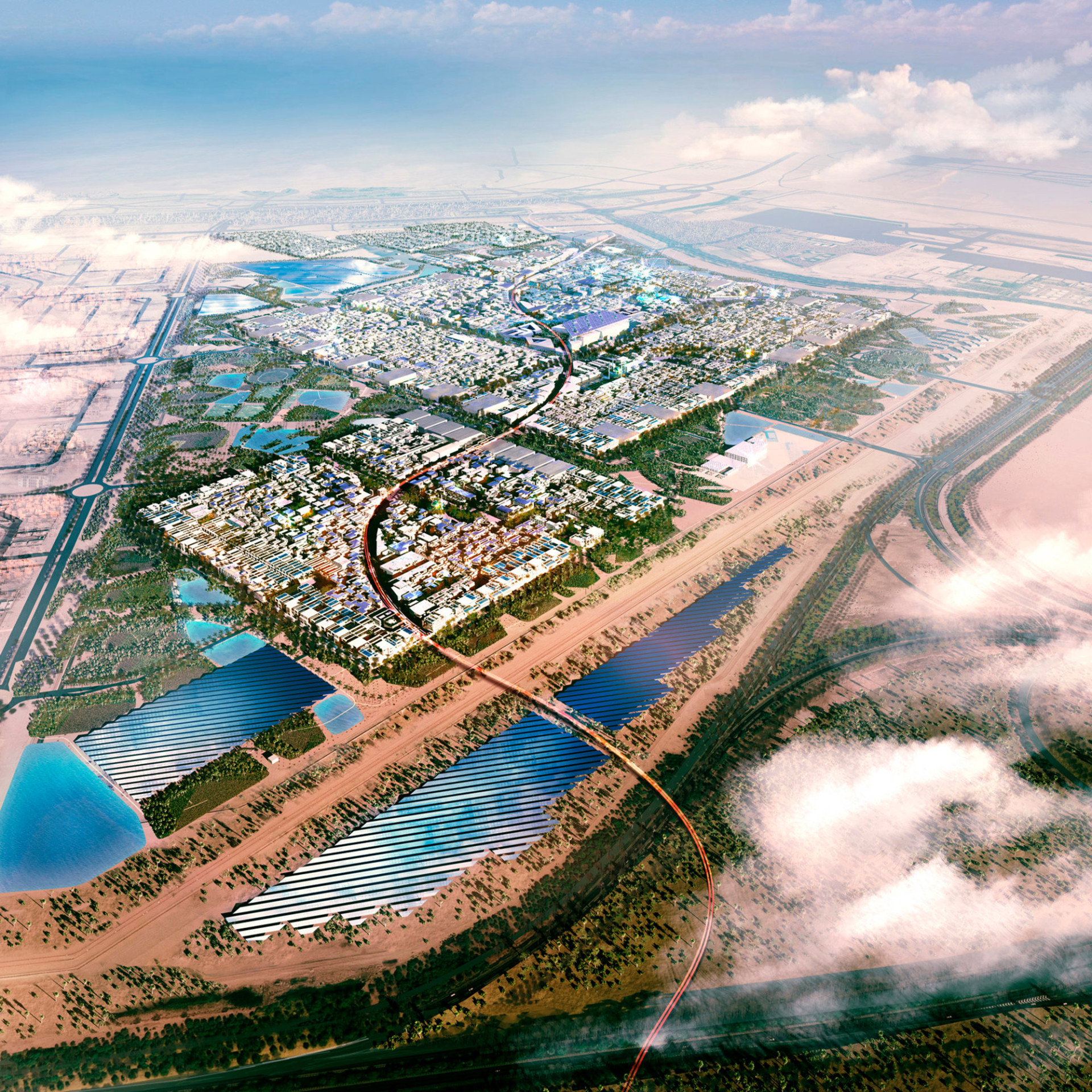 Дизайн-проект "Масдар сити". Иллюстрация с сайта Fosterandpartners.com