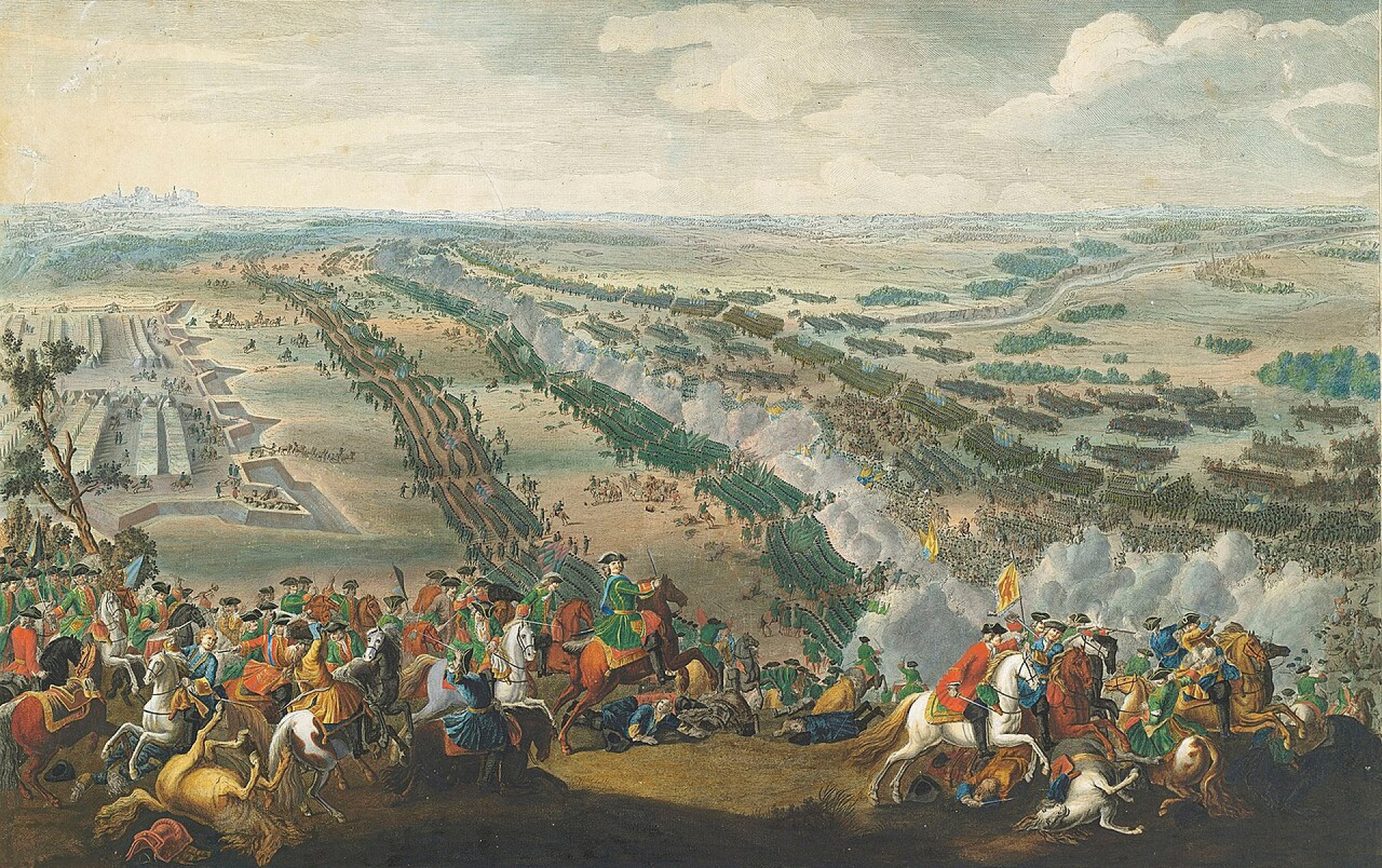 "Полтавская битва" (1726) — работа французского живописца Пьера-Дени Мартена