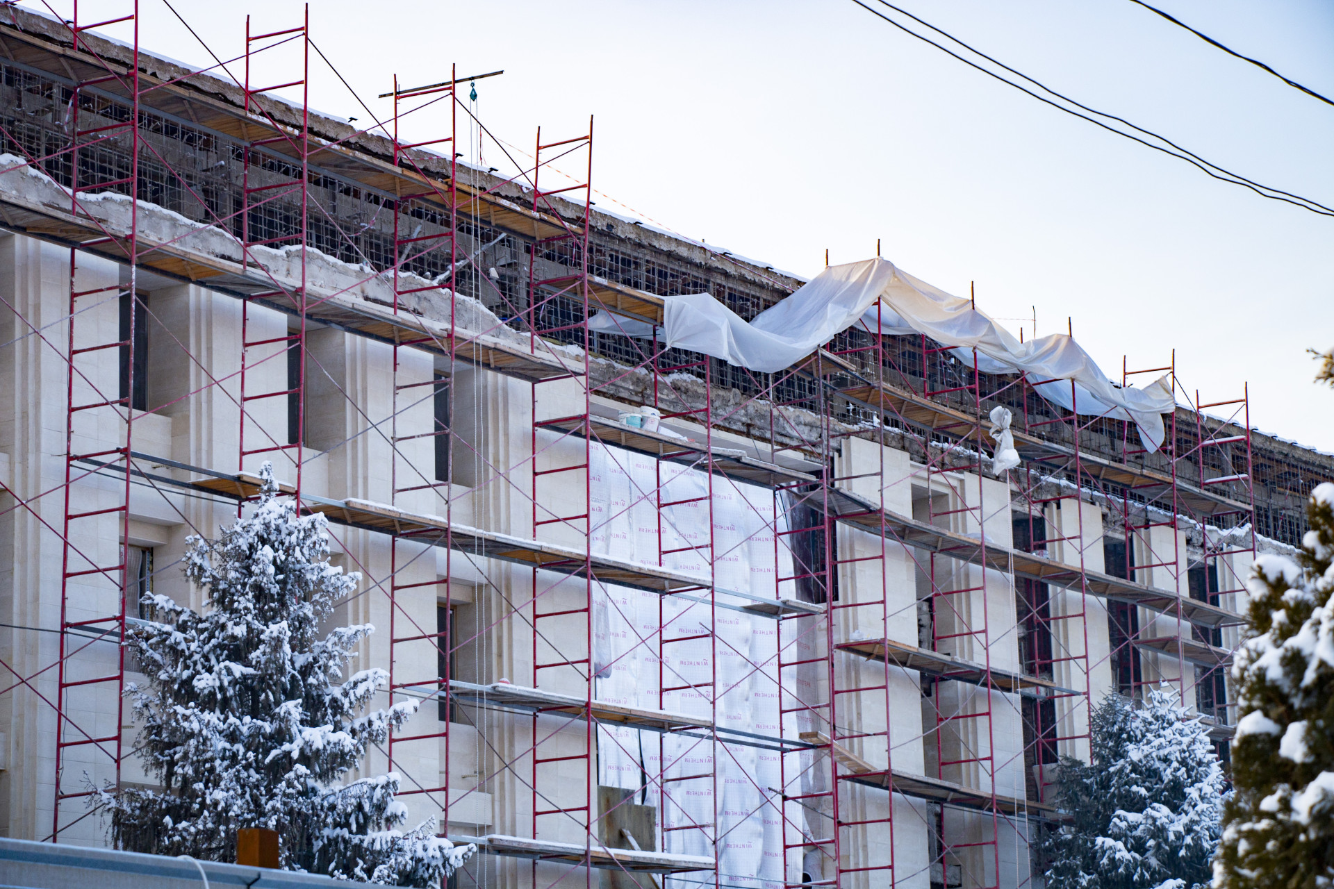 Ремонт здания акимата Ауезовского района Алматы, январь 2026 года