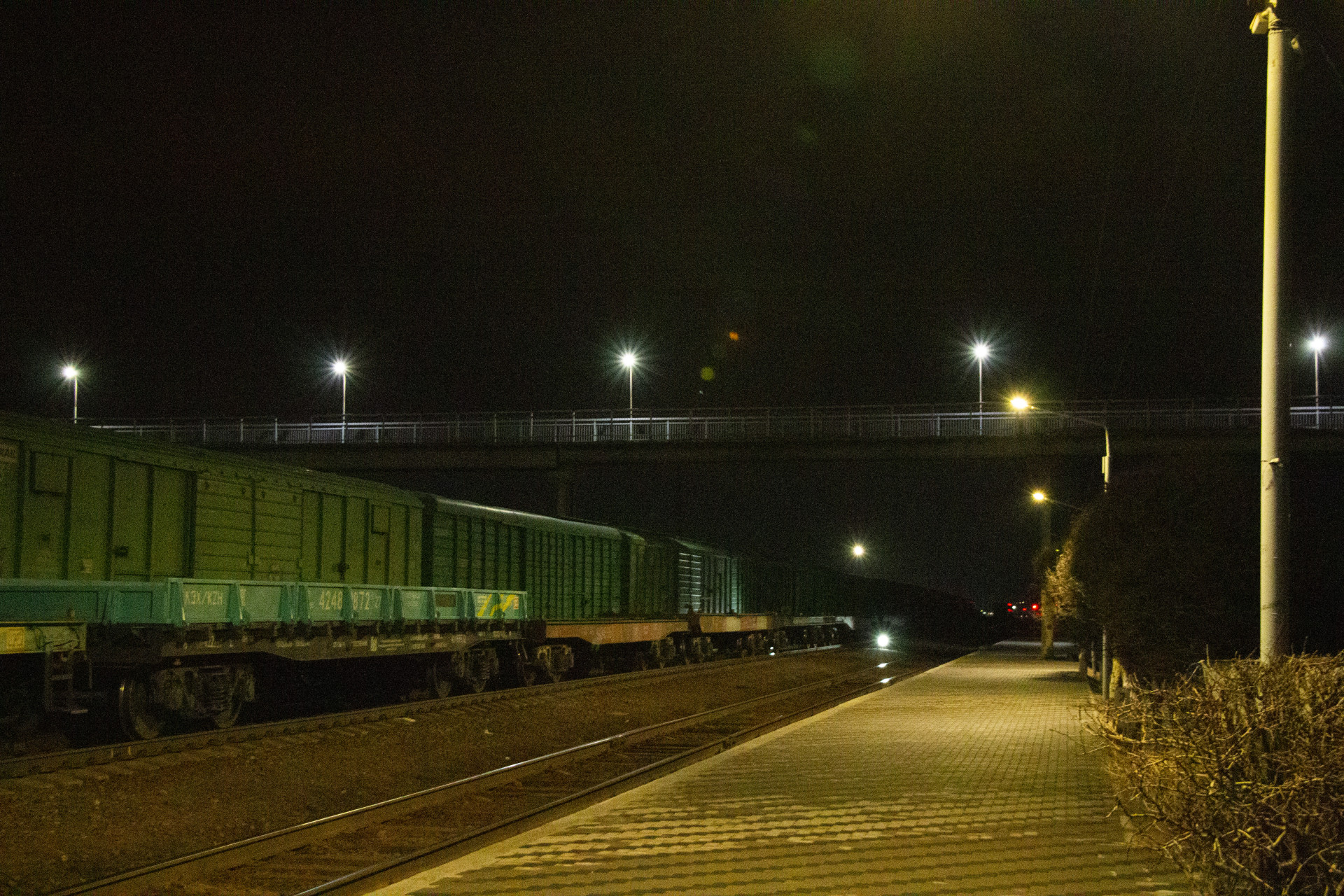 Перрон на вокзале Конаева