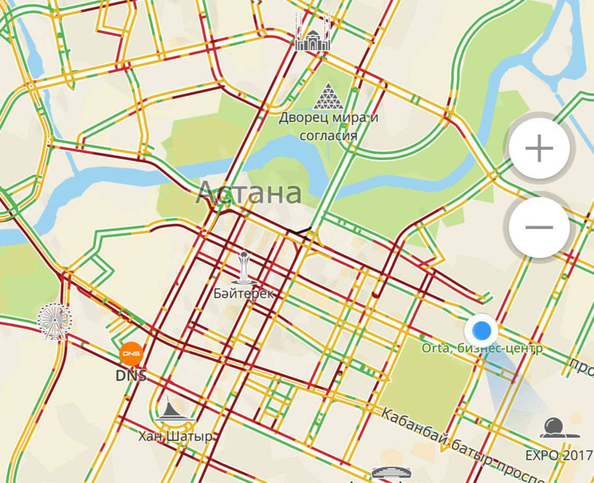 Пробки в Астане