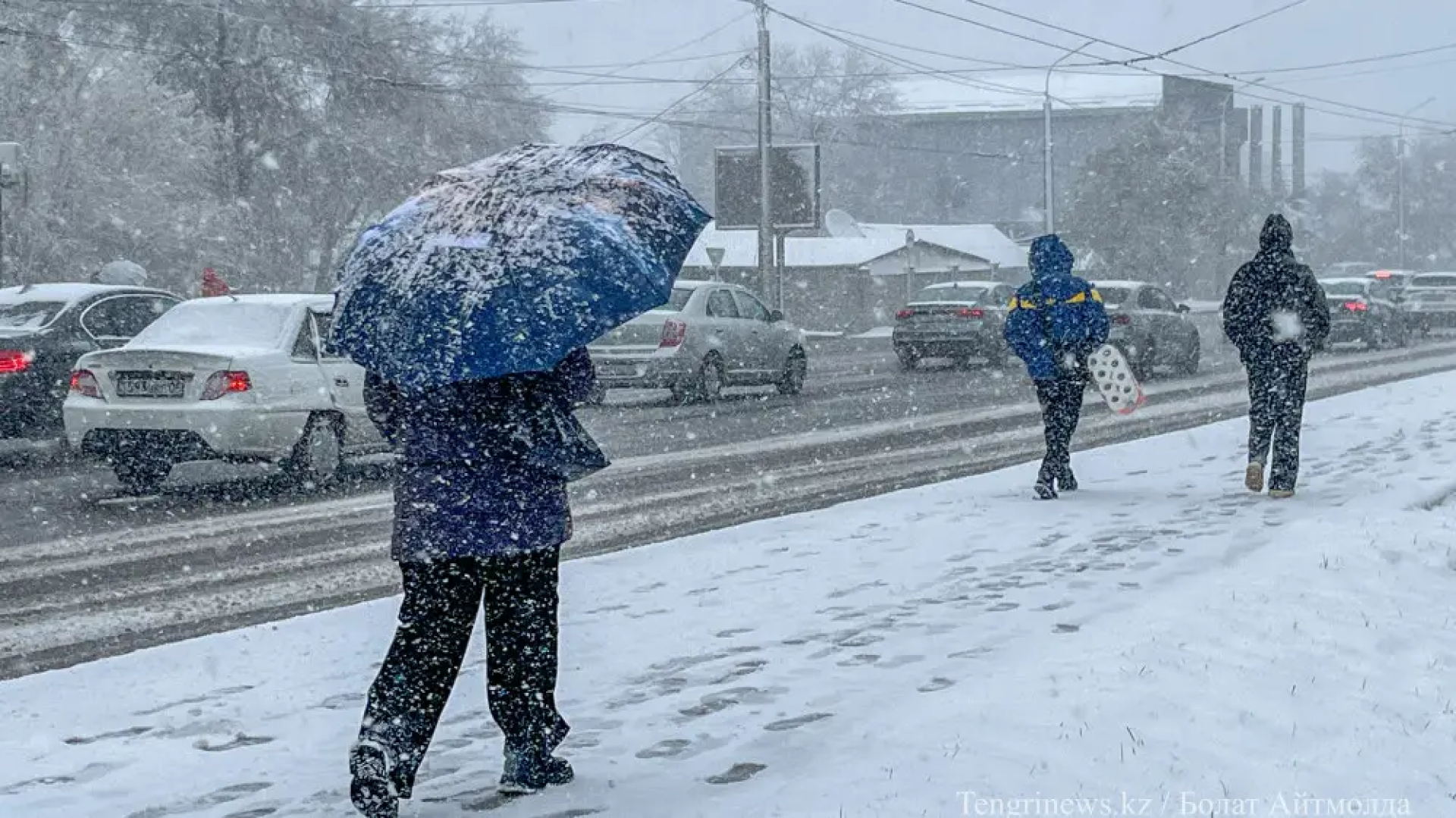 снегопад в Алматы